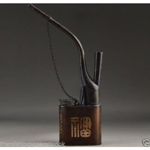The exquisite CHINESE COPPER FU SUPERB SMOKING TOOL PIPE