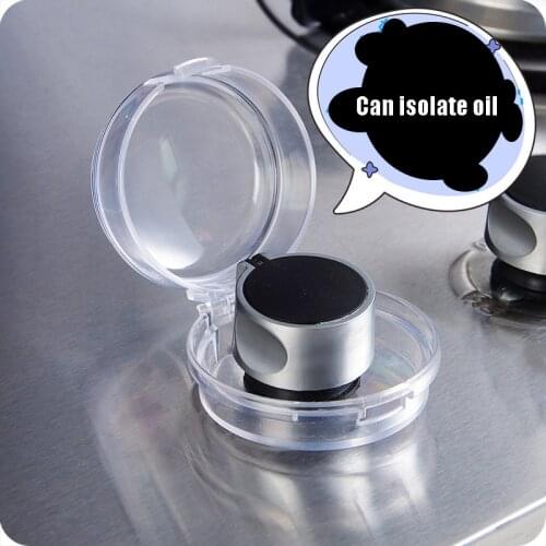Clear Stove Knob Safety Covers Kitchen Stove Gas Knob Covers Easy to Install Toddler Baby Proof Kitchen Safety Guard for Kitchen