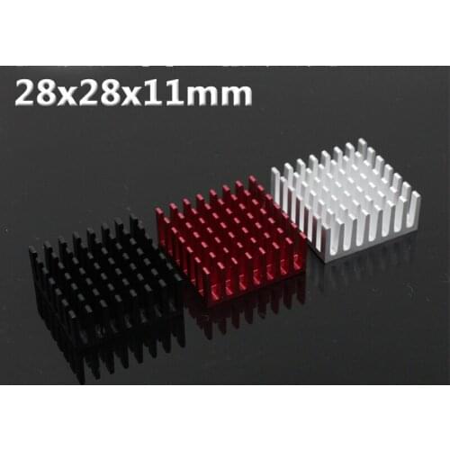 28x28x11mm Aluminum Alloy Heat sink MOS tube heat sink 28*28*11mm Heatsink Cooling Fin Custom Oxidation Heatsink