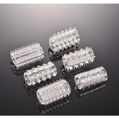 Penis Sleeve Male Enlargement G Point Stimulation Time Delay Spike Clit Massager Ejaculation Sex Toys For Couples