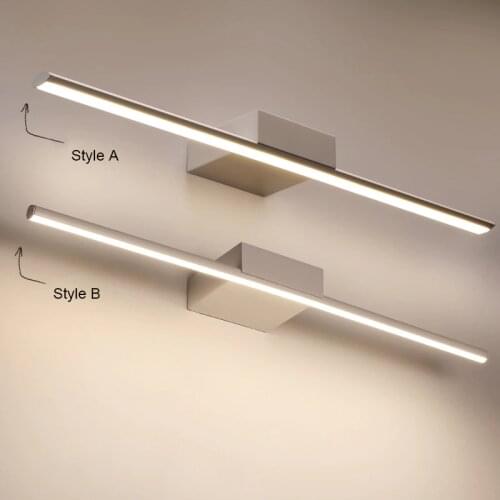 New Arrival Hot Black/White 400/600/800/1000/1200mm Led bathroom mirror lights Modern makeup dressing bathroom led mirror lamp