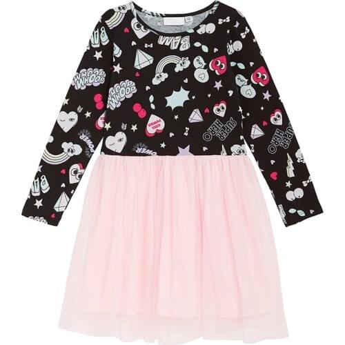 Yatheen Little Girl Spring/Autumn 2-8T Dress Cotton And Polyester Full Sleeves Fit-and-Flare Causal Dresses Girl Cloth For Girls