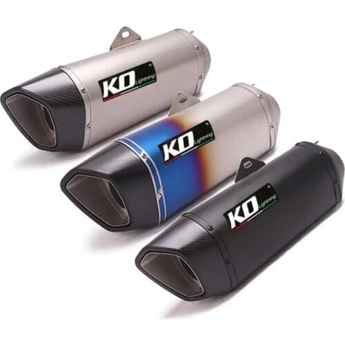 Motorcycle 51mm Exhaust Pipe Carbon Fiber Muffler with Removable DB Killer Escape 410mm Silencers for NINJA400 RC390 GSX250 Z900