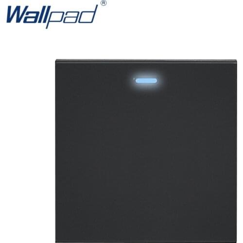 Wallpad 1 Gang 2 Way 1 Way With LED Indicator Switch Function Key For Wall Rocker Switch White And Black Plastic Module Only