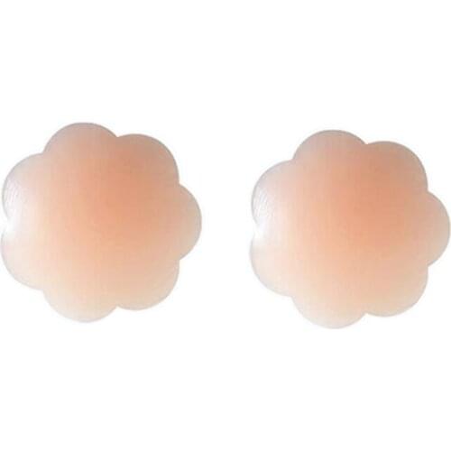 1 Pair Hot Reusable Invisible Self Adhesive Silicone Breast Chest Nipple Cover Bra Pasties Pad Petal Mat Stickers Accessories