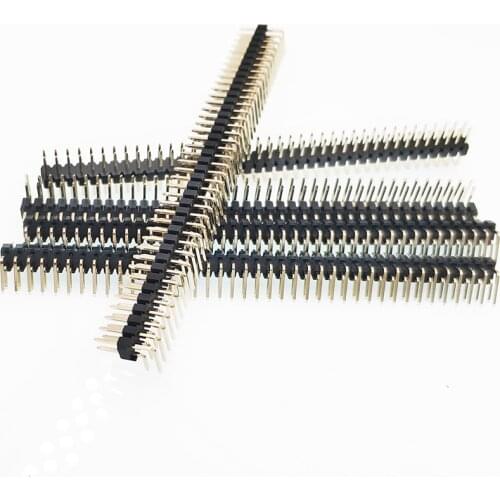 20pcs 2.0mm Pin Header,2X40P,Right Angle,Double row,Gold-plated