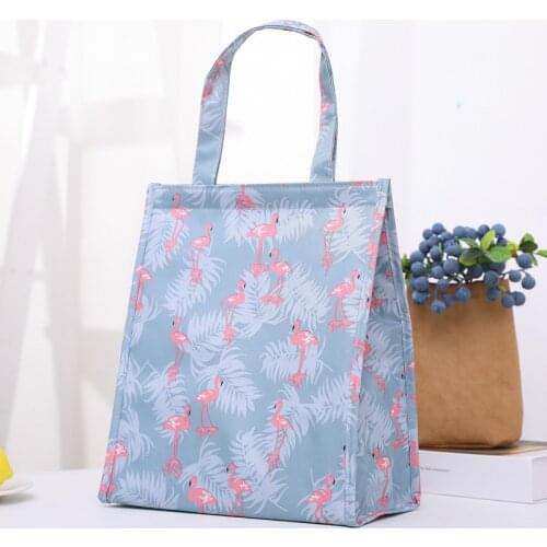 2020 Insulated Lunch Bag Thermal Stripe Tote Bags Cooler Picnic Food Lunch Box Bag For Kids Women Girls Ladies Men Children Pink