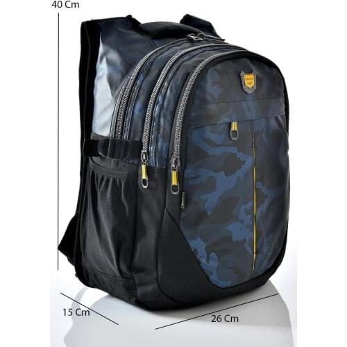 2235 camouflage Pattern School Backpack Blue