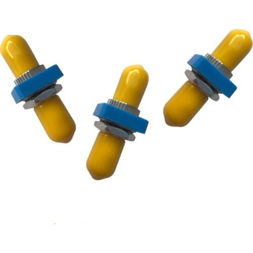 50pcs ST to ST fiber adapter Simplex plastic square Singlemode Multimode UPC APC optical fibre coupler connector ceramic ELINK