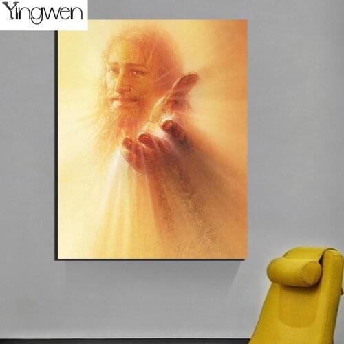 Full Drill 5D DIY Diamond Painting Jesus Christ God Hand Rhinestones Embroidery Diamond Mosaic Cross Stitch Handmade Hobby Gift