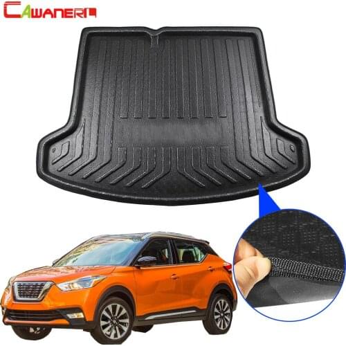 Cawanerl Car Rear Trunk Mat Tray Boot Liner Tail Cargo Floor Carpet Mud Luggage Pad Accessories For Nissan Kicks