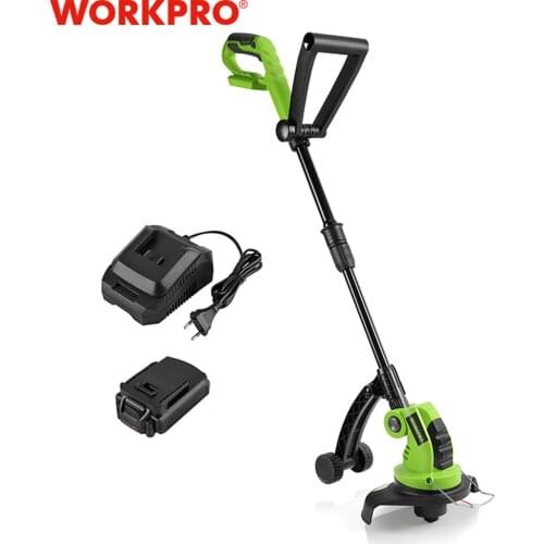 WORKPRO Cordless Grass Trimmer 18V 2000mAh Electric Trimmer Power Garden Tools 23cm Cutting Diameter Battery & Charger Included
