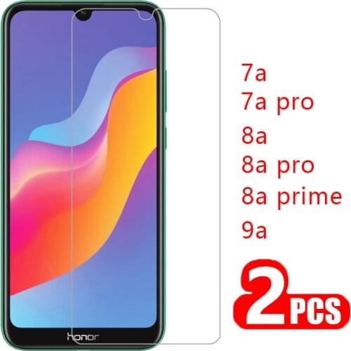 Case for huawei honor 8a prime 7a pro 9a cover tempered glass screen protector on honer 7 8 9 a a7 a8 a9 protective phone coque