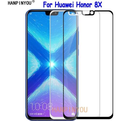 For Huawei Honor 8X 6.5" Full Cover Tempered Glass Screen Protector Ultra Thin Explosion-proof Protective Film