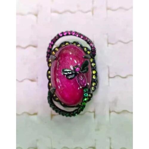 ECHSUN Rings With Semi-precious Stones