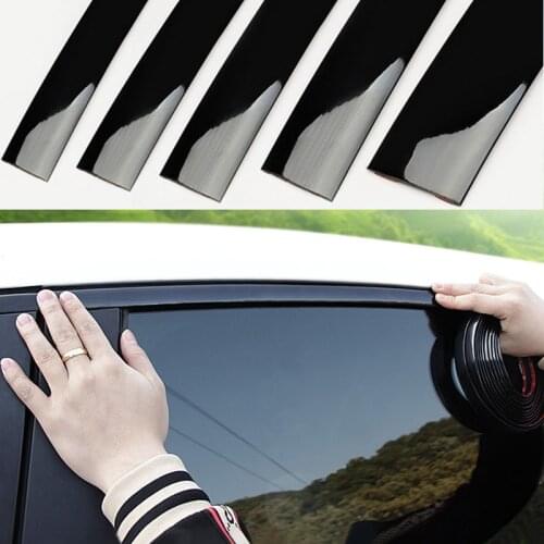 Car Chrome Decorative Strips Auto Door Protector Anti-Collision Strip Bright Black Styling Decoration Car Chrome Moulding Trim