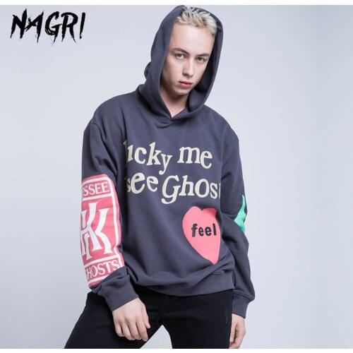 Hip Hop Graffiti Kanye West Hoodies Men 3D Letter Print O-neck Autumn Casual Pullover Streetwear Fashion Skateboards Sweatshirt