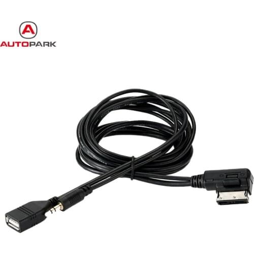 KKmoon Music AMI MMI Interface USB Charger 3.5mm Mini Jack Aux MP3 Cable for VW for AUDI S5 Q5 Q7 A3 A4L A5 A1