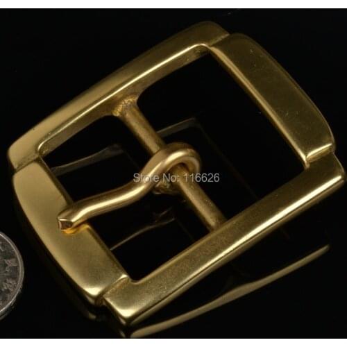 DIY leather craft belt tri-glide pin buckle solid brass material 2pcs/lot inner 40mm