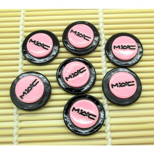 20Pcs Makeup Eye Shadow Resin Crafts Kawaii Bead Flatback Cabochon Fridge Magnet Scrapbook DIY Accessories Buttons