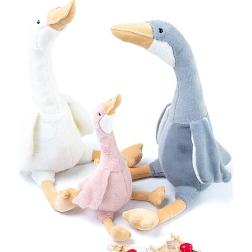 Cute Animal Popular Stuffed Swan Dolls Simulation Fluffy Duck Plush Toy Fashion Kids Plush Toy For Girls Birthday Christmas Gift