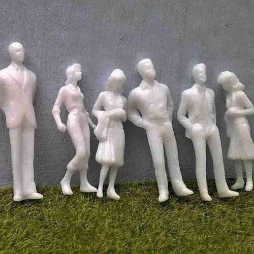 50pcs Model Character Model Miniature White Figures Building Sand Table Model Architectural Sand Table DIY White Character