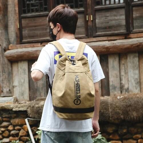 Fashionable canvas travel backpack for men high quality large bag backpacks male casual bagpack men fabric rucksack bags for man
