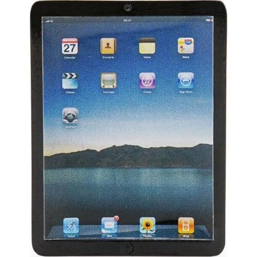 Odoria 1:12 Miniature Black Metal Tablet Model Dollhouse Living Room Bedroom Home Accessories Doll House Decoration