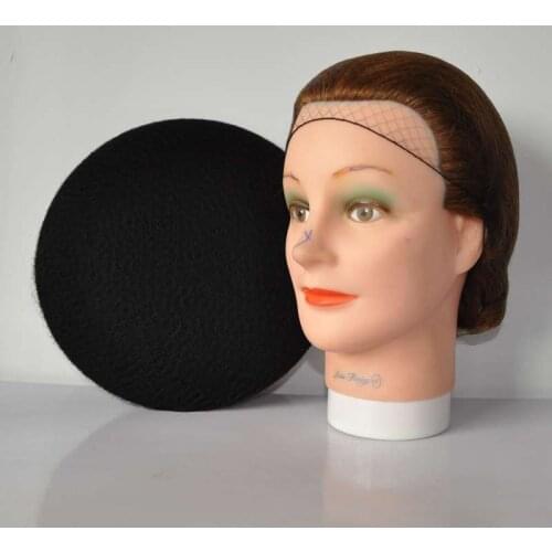 Whole sale 1000pcs hair nets 5mm nylon invisible disposable hair net 20inch black color
