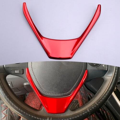 Red ABS Steering Wheel Frame Cover Trim Fit For Toyota Corolla 2014 2015 2016 2017 2018
