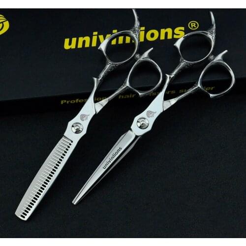 6" Laser Wire Hair Scissors Japanese Hair Cutting Shears with Small Teeth Hairdressing Scissors Thinner Razor Barber Haircut Kit