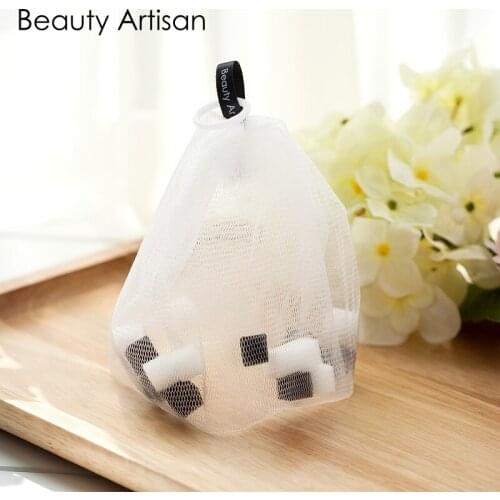 Foaming Net Reserver For Cleansing Handmade Soap Make Bubbles Use For Wash Face Shaving Wash Hair Bath Ball With Square Sponge