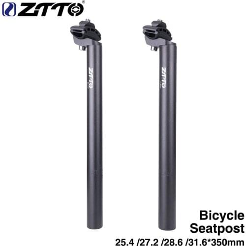 ZTTO Bicycle Seatpost 25.4 27.2 28.6 31.6 350mm / 450mm Long Fixed Gear MTB Mountain Road Bike Extended Seatpost Tube Saddle