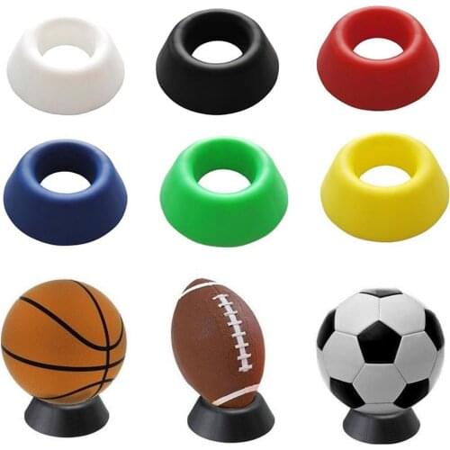 Ball Stand Basketball Football Soccer Rugby Plastic Display Holder Box Cases decoration fit Home office desk school room garage