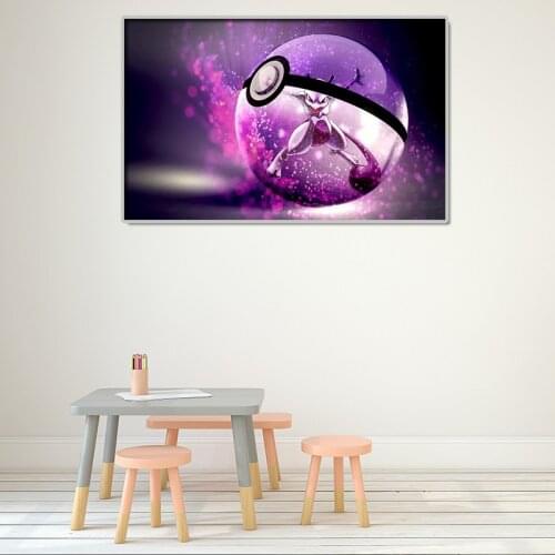 Pokeball Anime Pokemon Poster Canvas Painting Mural Wall Art Picture Living Room Kids Bedroom Child Gift Modern Home Decoration