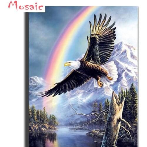 Full square/Round Diamond embroidery 5d Powerful domineering eagle DIY Diamond painting Cross stitch Diamond mosaic animal gift