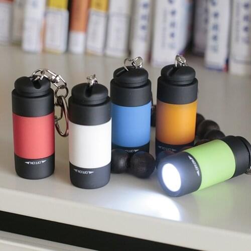 Portable Mini Flashlight Keychain USB Rechargeable Pocket Torch Flashlight Light Led Lamp Waterproof Multicolor Travel Camping