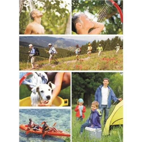 Portable Outdoor Shower Pump Waterproof Multi-purpose Car Camping Shower Head T3LD