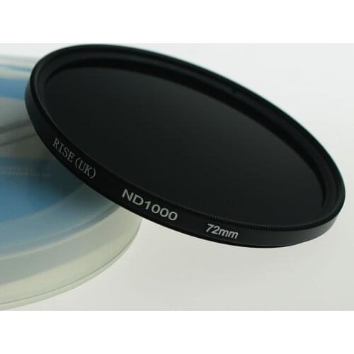 RISE 72mm slim Neutral density optical grade ND ND1000 filter for digital camera lens DV