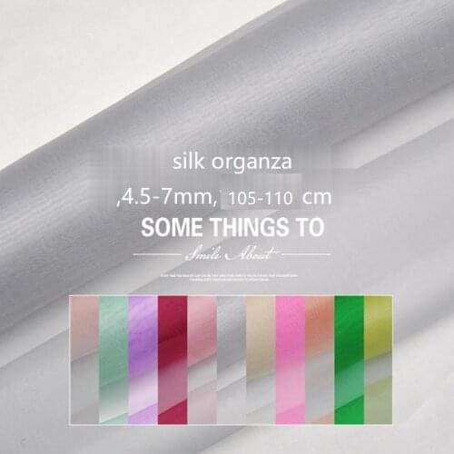 100% Silk Organza - silk gauze transparent hard yarn fabric / puffed cheongsam dress Chinese clothing fabric