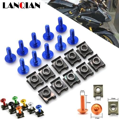 Motorcycle Fairing Screws Fastener Clips Body Spring Nut Bolts Kit For Yamaha FZ8 MT07 FZ07 XJ6N XJ6 DIVERSION XSR 700 900 ABS