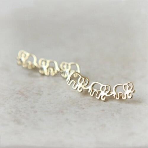 Daisies 10pc/lot Elephant Ear Climber Pin Earrings For Women Animal Jewelry Stud Earrings