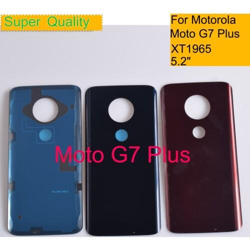 10Pcs/Lot For Motorola Moto G7 Plus Housing Battery Cover Back Cover Case Rear Door Chassis Shell Moto G7 Plus Replacement