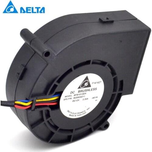 Delta BFB1012EH 9733 9.7cm 4wire turbo fan blower wind capacity 12V 2.35A 97*97*33mm