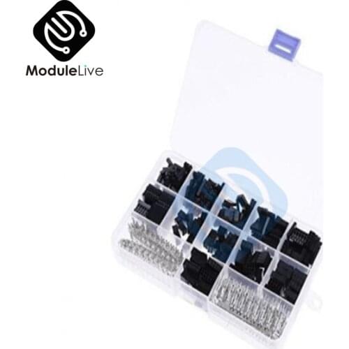 620pcs Dupont Connector 2.54mm Dupont Cable Jumper Wire Pin Header Male Crimp Pins Female Pin Terminal Diy Kit Tools 2.54 MM