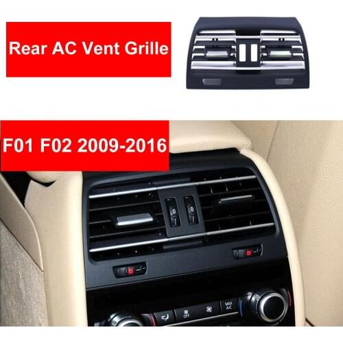 ABS Car Rear Heater Hole Wind Air Conditioning Vent Grille Outlet Panel Chrome Plate Replace For BMW 7 series F01 F02 730 740