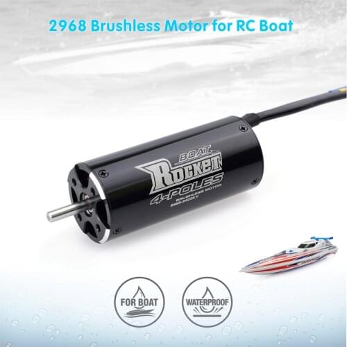 Rocket 2968 3800KV 3400KV 4 Poles Brushless Sensorless Motor for 600-800mm RC Boat