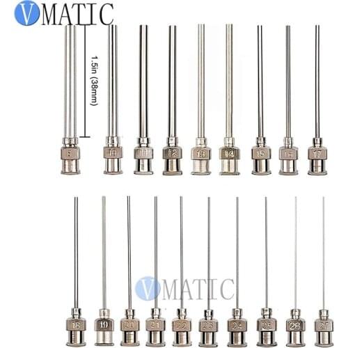 Free Shipping 8G-27G Metal Stainless Steel Dispensing Needles Blunt 1.5 Inches Longer Length Needle 1-1/2 Inch