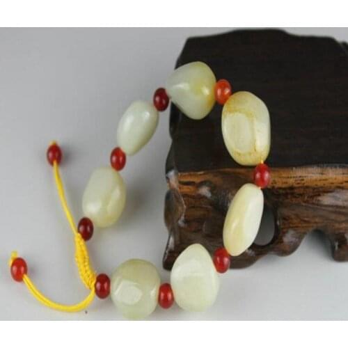 Xinjiang Hetian Jade Seed Bracelet Carving Bracelet