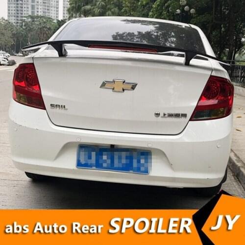 For Chevrolet SAIL Spoiler 2015-2016 SAIL spoiler TF High Quality ABS Material Car Rear Wing Primer Color Rear Spoiler